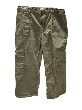 No Boundaries Olive Green Cargo Pants - XXL (19) Baggy Utility Style